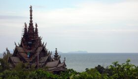 Grey Temple View in Thailand